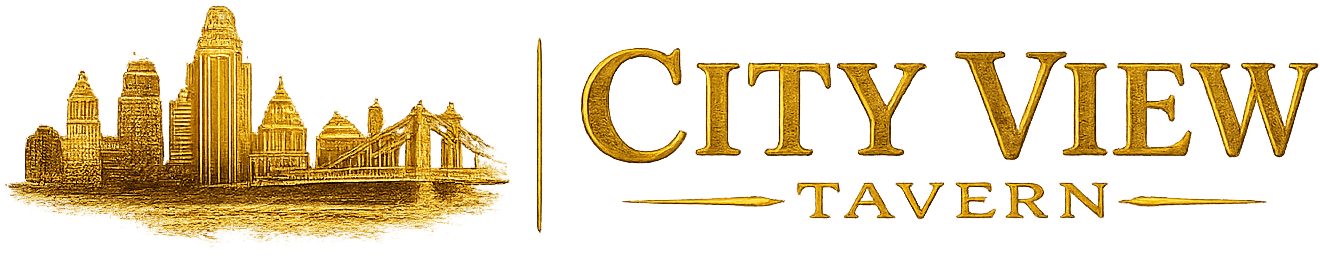 City View Tavern logo with Cincinnati skyline